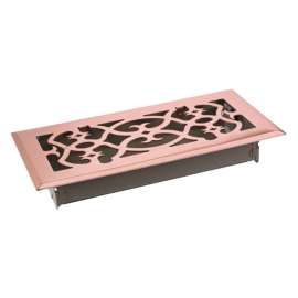 Tru Aire 4 in. H X 10 in. W 1-Way Polished Steel Floor Diffuser