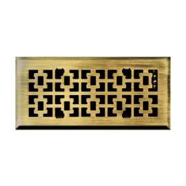 Tru Aire 4 in. H X 10 in. W 1-Way Antique Steel Floor Diffuser