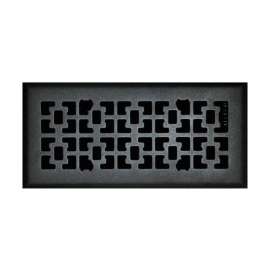 Tru Aire 4 in. H X 10 in. W 1-Way Matte Black Steel Floor Diffuser