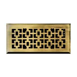 Tru Aire 4 in. H X 12 in. W 1-Way Antique Steel Floor Diffuser