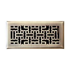 Tru Aire 4 in. H X 12 in. W 1-Way Antique Steel Floor Diffuser