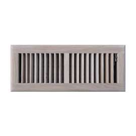 Tru Aire 4 in. H X 12 in. W 2-Way Oak Brown Steel Floor Diffuser