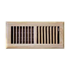 Tru Aire 4 in. H X 10 in. W 2-Way Oak Brown Steel Floor Diffuser