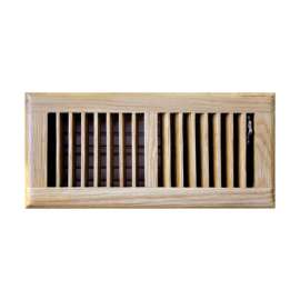 Tru Aire 4 in. H X 12 in. W 2-Way Oak Brown Steel Floor Diffuser