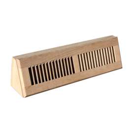 Tru Aire 4 in. H X 15 in. W 2-Way Oak Brown Wood Baseboard Diffuser