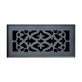 Tru Aire 2 in. H X 12 in. W 1-Way Matte Black Steel Floor Diffuser
