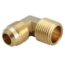 JMF Company 3/8 in. Flare X 1/4 in. D MPT Brass 90 Degree Street Elbow