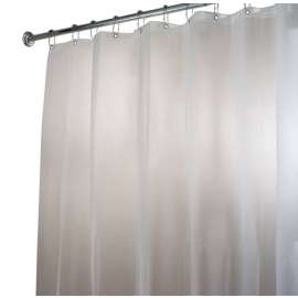 iDesign 96 in. H X 72 in. W Frost Eva Shower Curtain Liner Vinyl