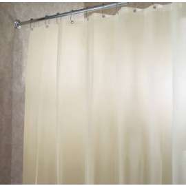 iDesign 72 in. H X 72 in. W Sand Solid Shower Curtain Vinyl