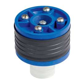 Campbell 4 in. Black Plastic Basement Flood Stopper