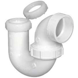 Charlotte Pipe Schedule 40 1-1/2 in. Hub X 1-1/2 in. D Slip PVC P-Trap with Union 1 pk