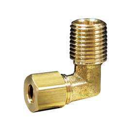 JMF Company 5/16 in. Compression X 1/4 in. D MPT Brass 90 Degree Street Elbow