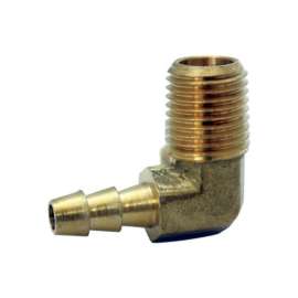 JMF Company Brass 1/4 in. D X 1/4 in. D Hose Barb Elbow 1 pk