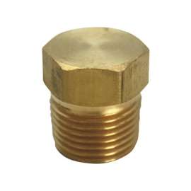 JMF Company 1/4 in. MPT Brass Hex Head Plug