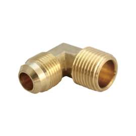 JMF Company 1/4 in. Flare X 1/4 in. D MPT Brass 90 Degree Elbow