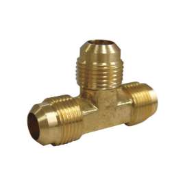 JMF Company 3/8 in. Flare X 1/2 in. D Flare Brass Reducing Tee