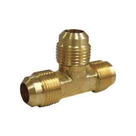 JMF Company 1/2 in. Flare X 3/8 in. D Flare Brass Reducing Tee