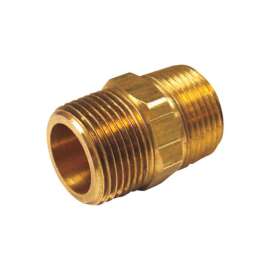JMF Company 3/8 in. MPT X 1/8 in. D MPT Brass Reducing Hex Nipple