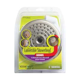 Rinse Ace 2-in-1 White ABS 1 settings Convertible Showerhead 2.5 gpm