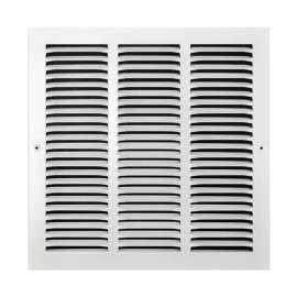 Tru Aire 14 in. H X 14 in. W 1-Way Powder Coat White Steel Return Air Grille