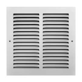 Tru Aire 10 in. H X 10 in. W 1-Way Powder Coat White Steel Return Air Grille