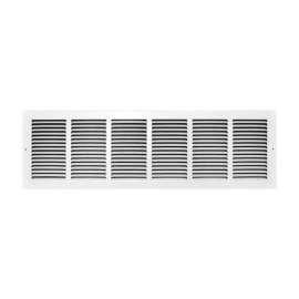 Tru Aire 8 in. H X 30 in. W 1-Way Powder Coat White Steel Return Air Grille