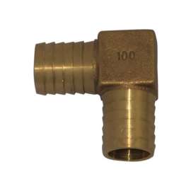 Campbell 1 in. Barb X 1 in. D Barb Brass 90 Degree Elbow