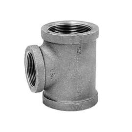 Anvil 1/2 in. FPT X 3/4 in. D FPT 3/4 in. D FPT Black Malleable Iron Reducing Tee