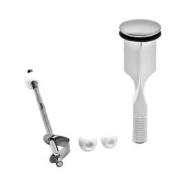 ClogFREE Brushed Nickel Plastic Pop-Up Drain Stopper