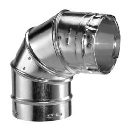 DuraVent 3 in. D X 3 in. D Adjustable 90 deg Aluminum/Galvanized Steel Gas Vent Elbow