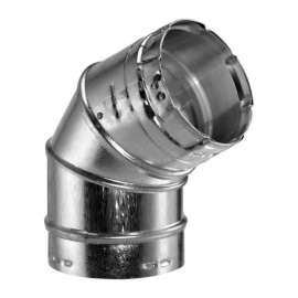 DuraVent 4 in. D X 4 in. D Adjustable 45 deg Aluminum/Galvanized Steel Gas Vent Elbow