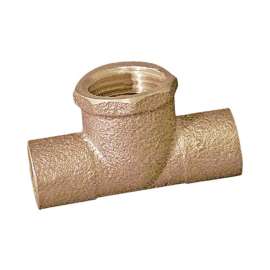 Nibco 3/4 in. Sweat X 3/4 in. D Sweat Brass Reducing Tee 1 pk