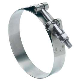 Ideal 2-1/8 in. 2-7/16 in. 213 Silver Hose Clamp With Tongue Bridge Stainless Steel Band T-Bolt