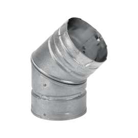 DuraVent 4 in. D X 4 in. D 45 deg Galvanized Steel Stove Pipe Elbow