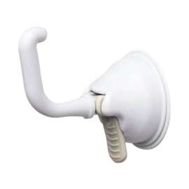 Safe-er-Grip 4 in. H X 3.3 in. W X 2.6 in. L Bright White Robe Hook