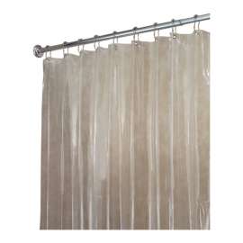iDesign 72 in. H X 96 in. W Clear Solid Shower Curtain Liner Vinyl
