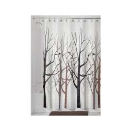 iDesign 72 in. H X 72 in. W Multicolored Bare Trees Shower Curtain Polyester
