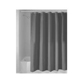 iDesign 72 in. H X 72 in. W Charcoal Gray Solid Shower Curtain Polyester