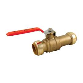 SharkBite 1 in. Brass Push Fit Slip Ball Valve Full Port