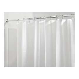 iDesign 72 in. H X 72 in. W Frost Solid Shower Curtain Liner PEVA