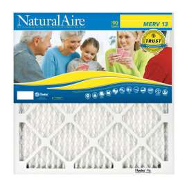 NaturalAire 20 in. W X 20 in. H X 1 in. D Polyester Synthetic 13 MERV Pleated Air Filter 1 pk