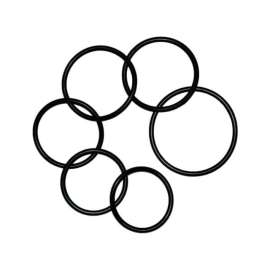 Danco 1-1/2 in. D X 2-1/2 in. D Rubber O-Ring Assortment 6 pk