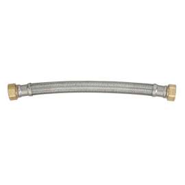 Homewerks 3/4 in. FIP X 3/4 in. D FIP 18 in. Braided Stainless Steel Water Heater Supply Line