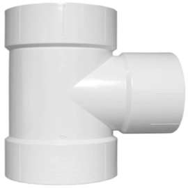 Charlotte Pipe Schedule 40 4 in. Hub X 4 in. D Hub PVC Vent Tee 1 pk