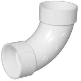 Charlotte Pipe Schedule 40 6 in. Hub X 6 in. D Hub PVC Long Sweep Elbow 1 pk