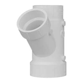 Charlotte Pipe Schedule 40 6 in. Hub X 6 in. D Hub PVC Reducing Wye 1 pk