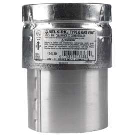 Selkirk Adjustable 4 in. D Aluminum/Galvanized Steel Draft Hood Connector