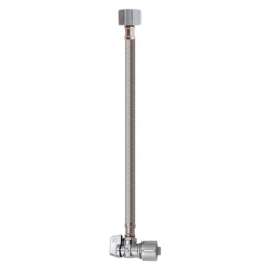 Keeney Quick Lock 1/2 in. Push in. X 1/2 in. D Push 20 in. Stainless Steel Toilet Supply Line