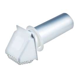 Deflect-O Jordan 14.75 in. L X 4 in. D Silver/White Aluminum/Plastic Vent Dryer Hood