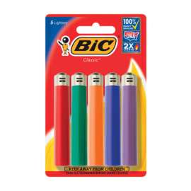 BIC Classic Butane Lighter 5 pk